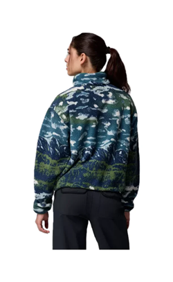 PILE CROPPED STAMPATO HELVETIA DONNA EVERBLUE SISTERS RAIN FOREST